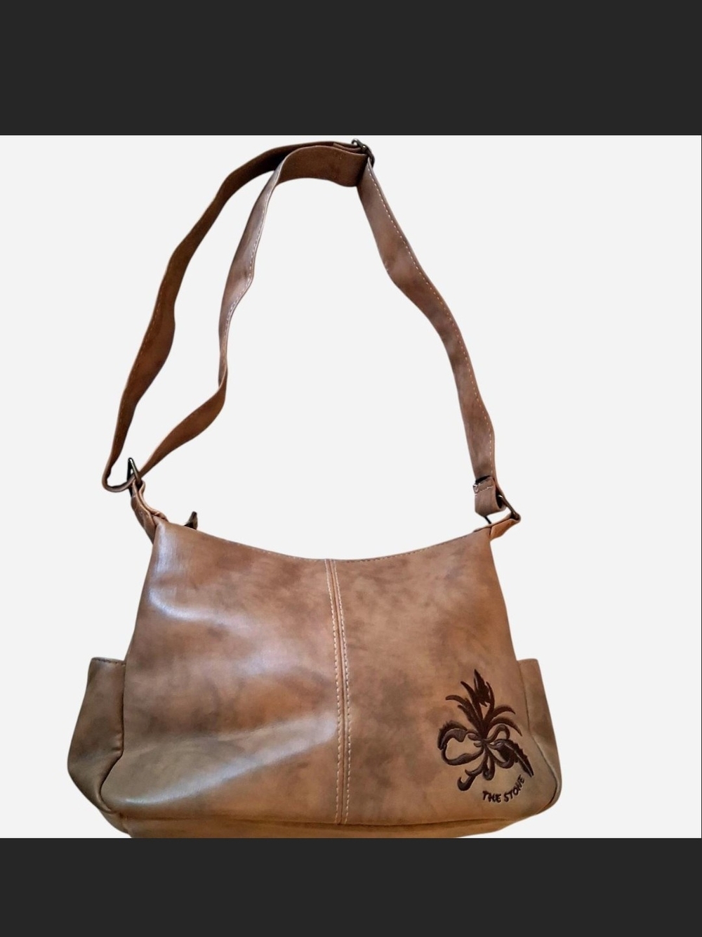 The Stone Floral Embroidered Crossbody Bag – Boho Vintage Style - Picture 4 of 16